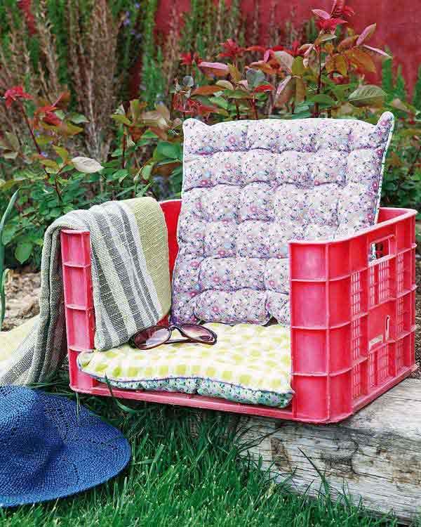 7. Plastic crate furniture