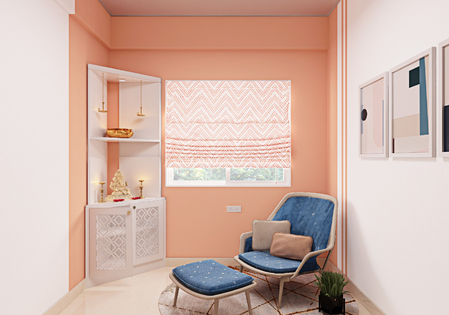 Fusion Style Pooja room