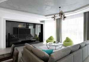 living room with TV unit
